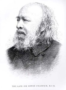 Zesnulý sir Edwin Chadwick (1800-90) od English School